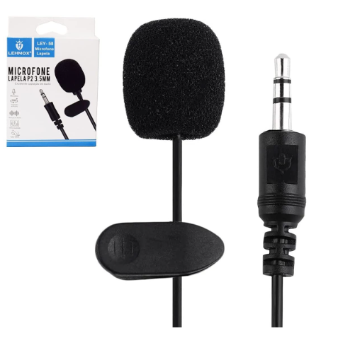 Mini Microfone De Lapela Profissional P2, LEHMOX