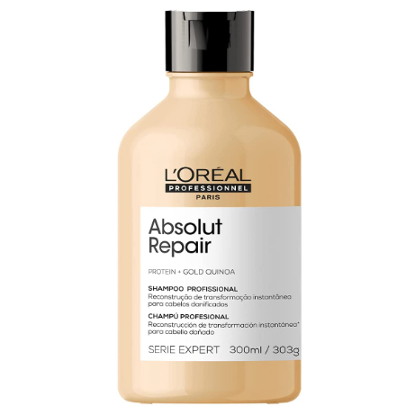 Shampoo Reparador Absolut Repair Gold Quinoa Serie Expert 300 Ml, L´Oreal Professionnel Paris