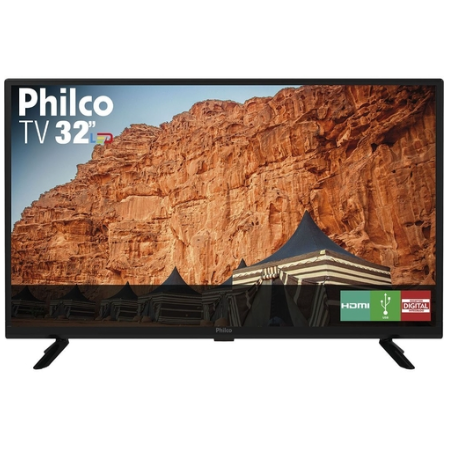 TV LED 32” Philco PTV32G50D HD com Conversor e Receptor Digital 2 HDMI 1 USB – Preto