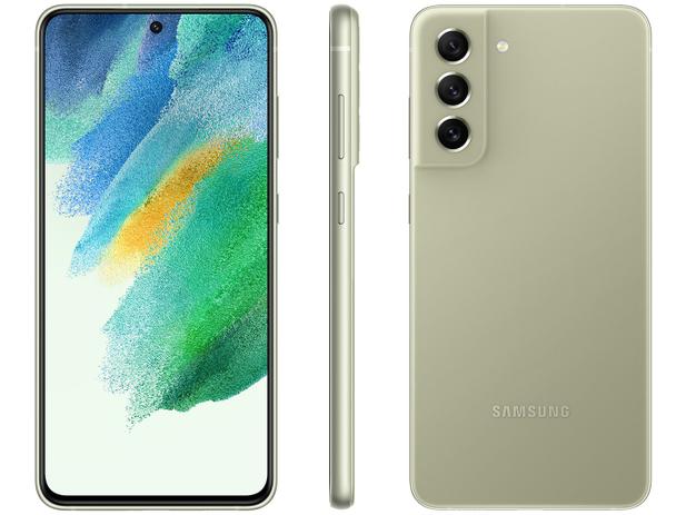 Smartphone Samsung Galaxy S21 FE 128GB Verde 5G – 6GB RAM Tela 6,4” Câm. Tripla + Selfie 32MP