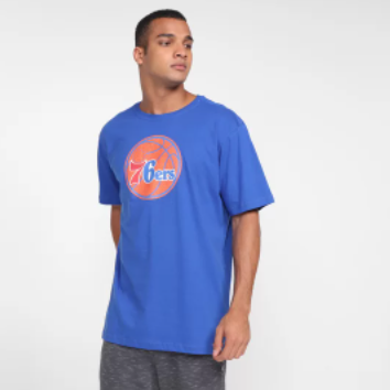 Camiseta NBA Philadelphia 76Ers Masculina – Azul Royal