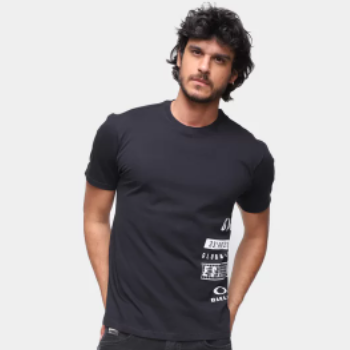 Camiseta Oakley Mod Global Tag T Masculina – Preto