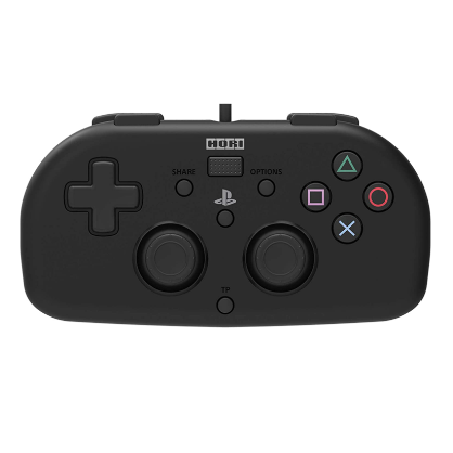 PS4 Mini Wired Gamepad (Black) by HORI – Officially Licensed by Sony