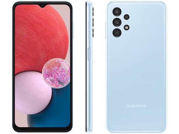 Smartphone Samsung Galaxy A13 128GB Azul 4G – Octa-Core 4GB RAM 6,6” Câm Quádrupla + Selfie 8MP