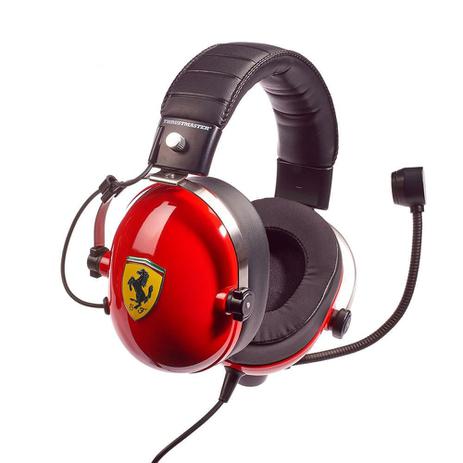 Headset Gamer Thrustmaster T.Racing Scuderia Ferrari DTS Microfone Removível PC PS4 Xbox One Nintendo Switch Vermelho – 4060197