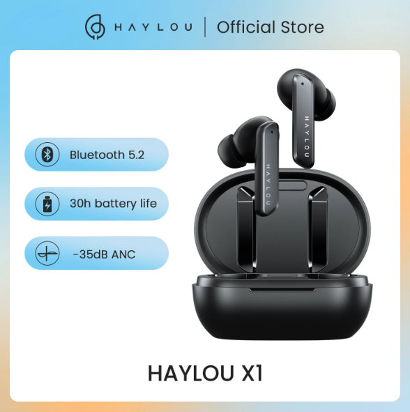 Fone de Ouvido Haylou X1 ANC Bluetooth 5.2 USB C – Internacional