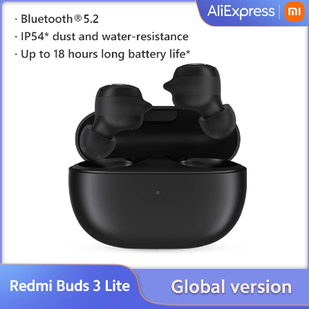 Fone de Ouvido Xiaomi Redmi Buds 3 Lite Tws Bluetooth 5.2