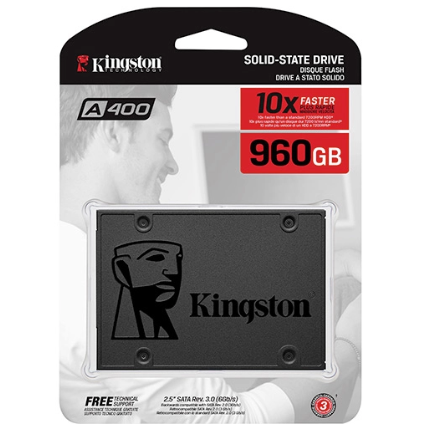 Ssd Kingston A400 960gb – 500mb/S Para Leitura E 450mb/S Para Gravação
