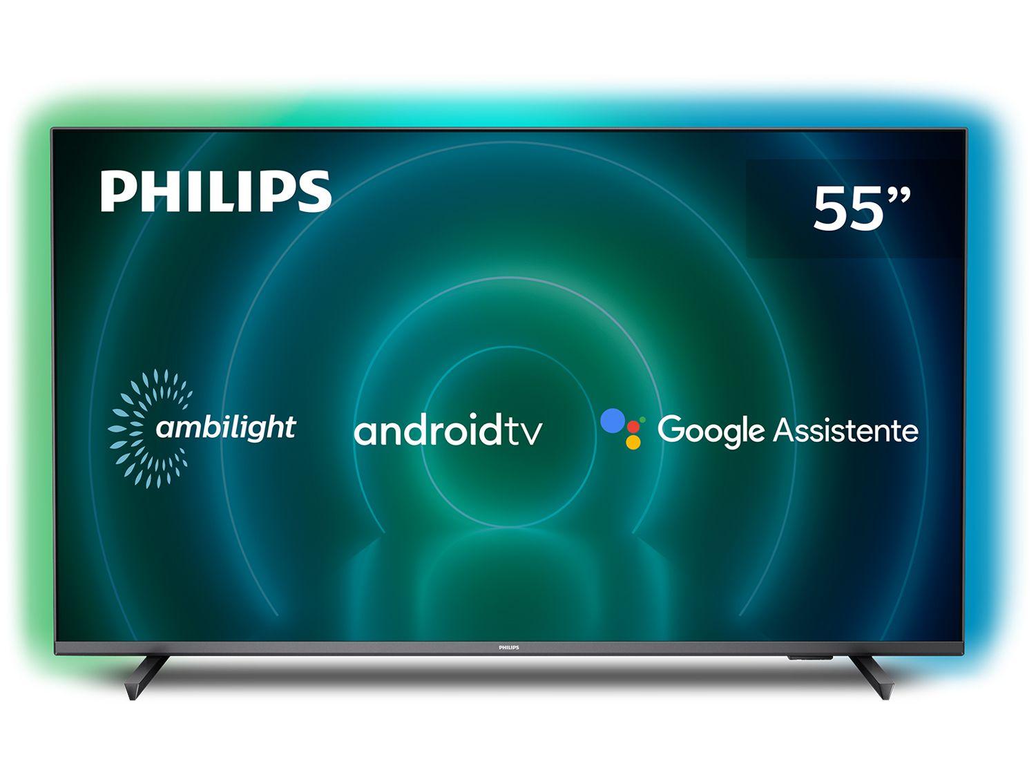 Smart TV Philips 55″ Ambilight 4K UHD LED 55PUG7906/78 Dolby Atmos