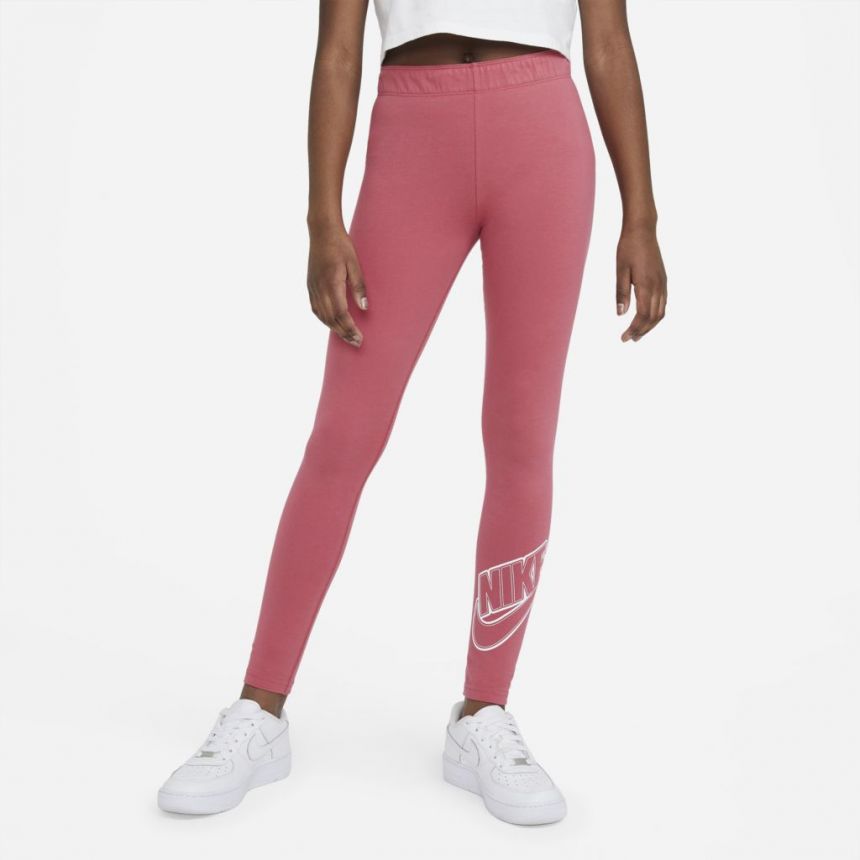 Calça Legging Infantil Nike Sportswear Favorites – Rosa+Branco
