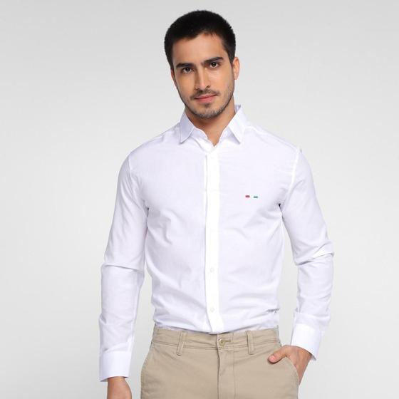 Camisa Milano Básica Manga Longa Masculina – Branco