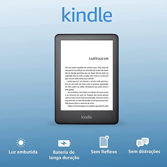 Kindle 10a. geração com bateria de longa duração – Cor Preta
