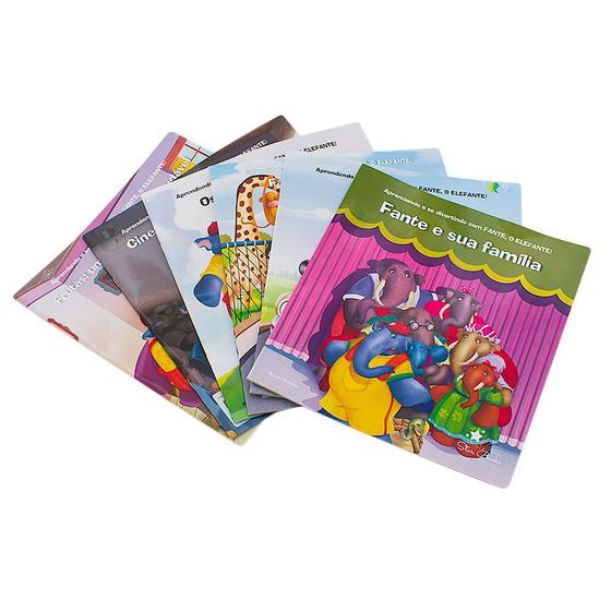 Livro Infantil Aprendendo e se Divertindo com Fante, o Elefante! Autora Denise Hazaña Carvalho Coleção com 6 Unidades