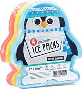 Pacote de gelo Penguins Cool Coolers conjunto de 4 multicolorido
