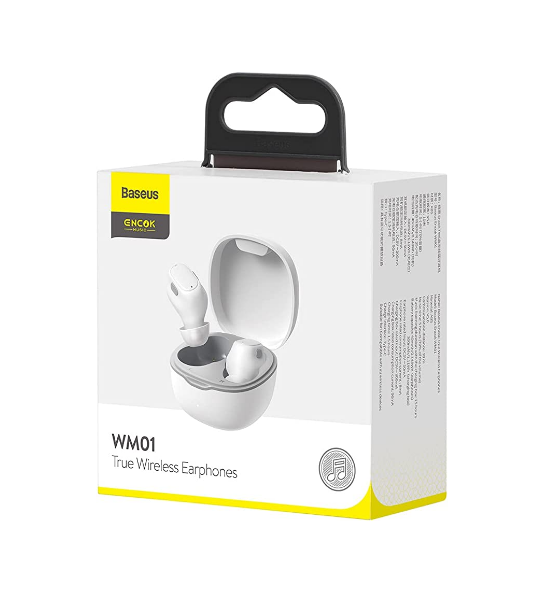 Fone de Ouvido Sem Fios TWS Bluetooth 5.0 Redução de Ruído Baseus WM01 – Branco