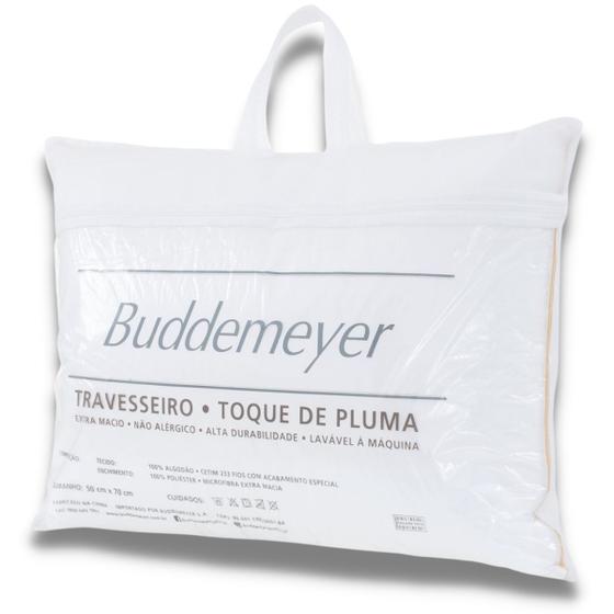 Travesseiro Toque de Pluma Avulso 50×70 cm  Branco Buddemeyer