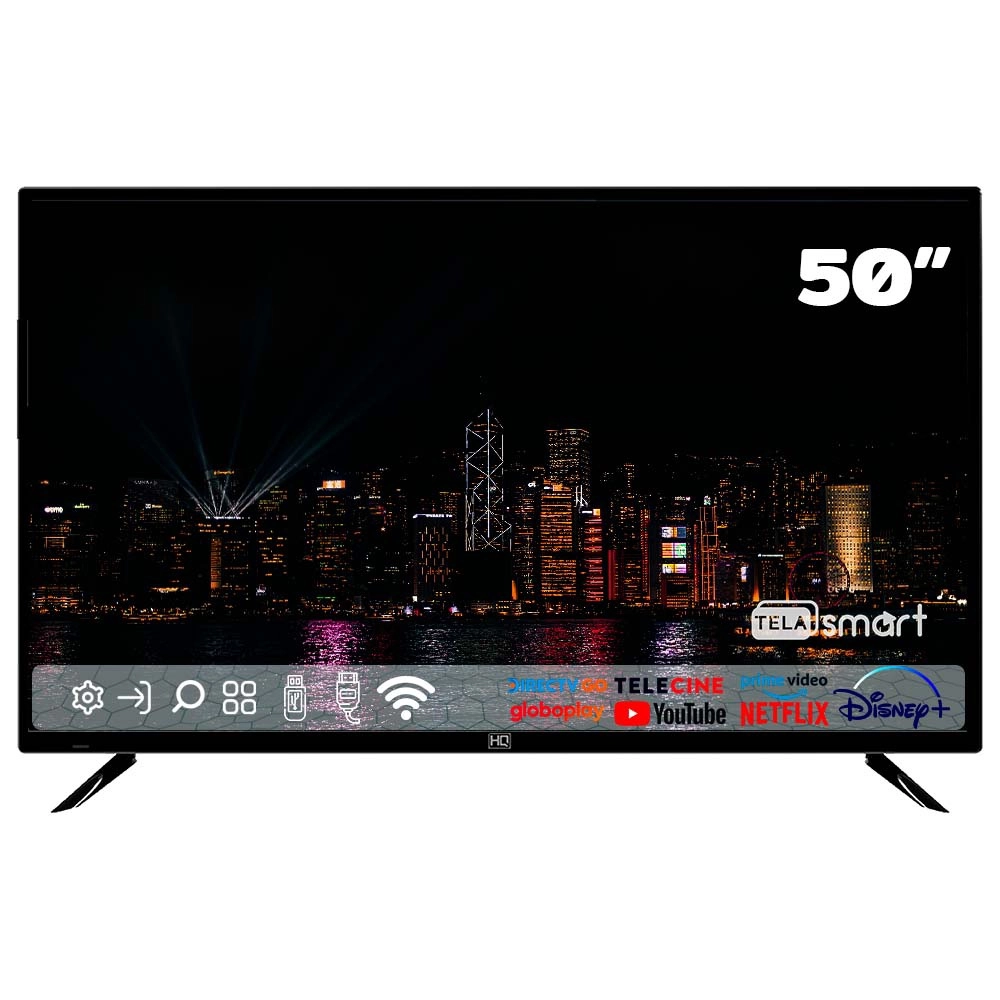 Smart Tv Led 50 Hq Hqstv50ny Ultra Hd 4k Netflix Youtube 3 Hdmi 2 Usb Wi-Fi