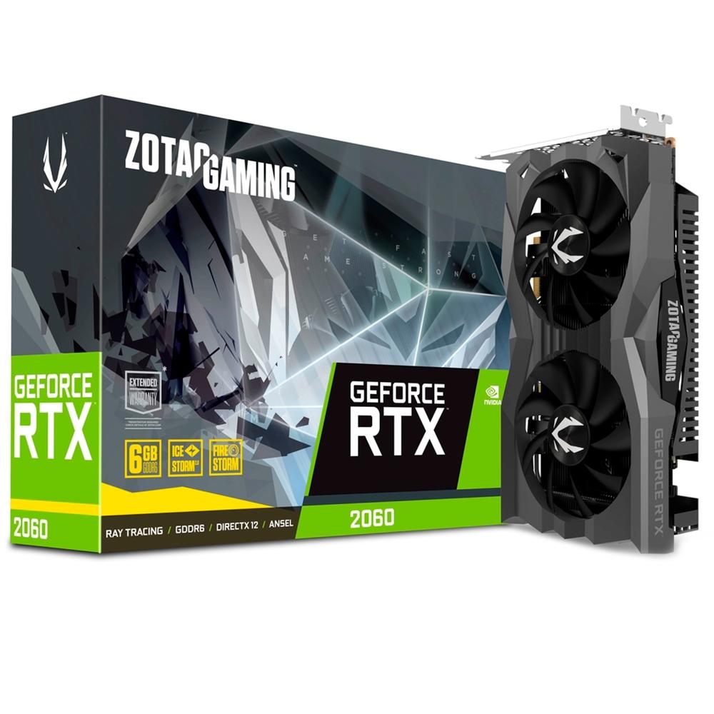 Placa de Vídeo Zotac Gaming NVIDIA GeForce RTX 2060, 6GB, GDDR6 – ZT-T20600H-10M