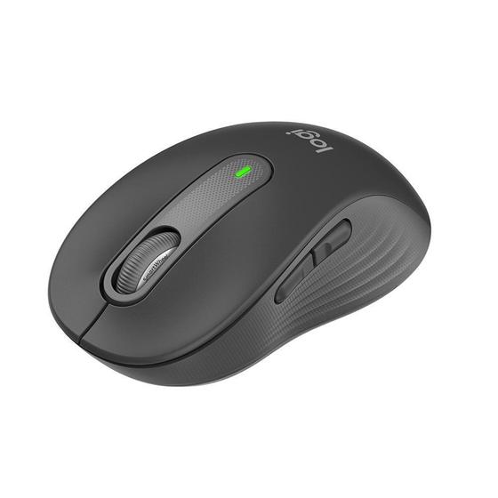 Mouse Sem Fio Logitech Signature M650 com Design de Tamanho Compacto, Clique Silencioso, Botões Laterais Personalizáveis, Conexão USB e Bluetooth – Grafite