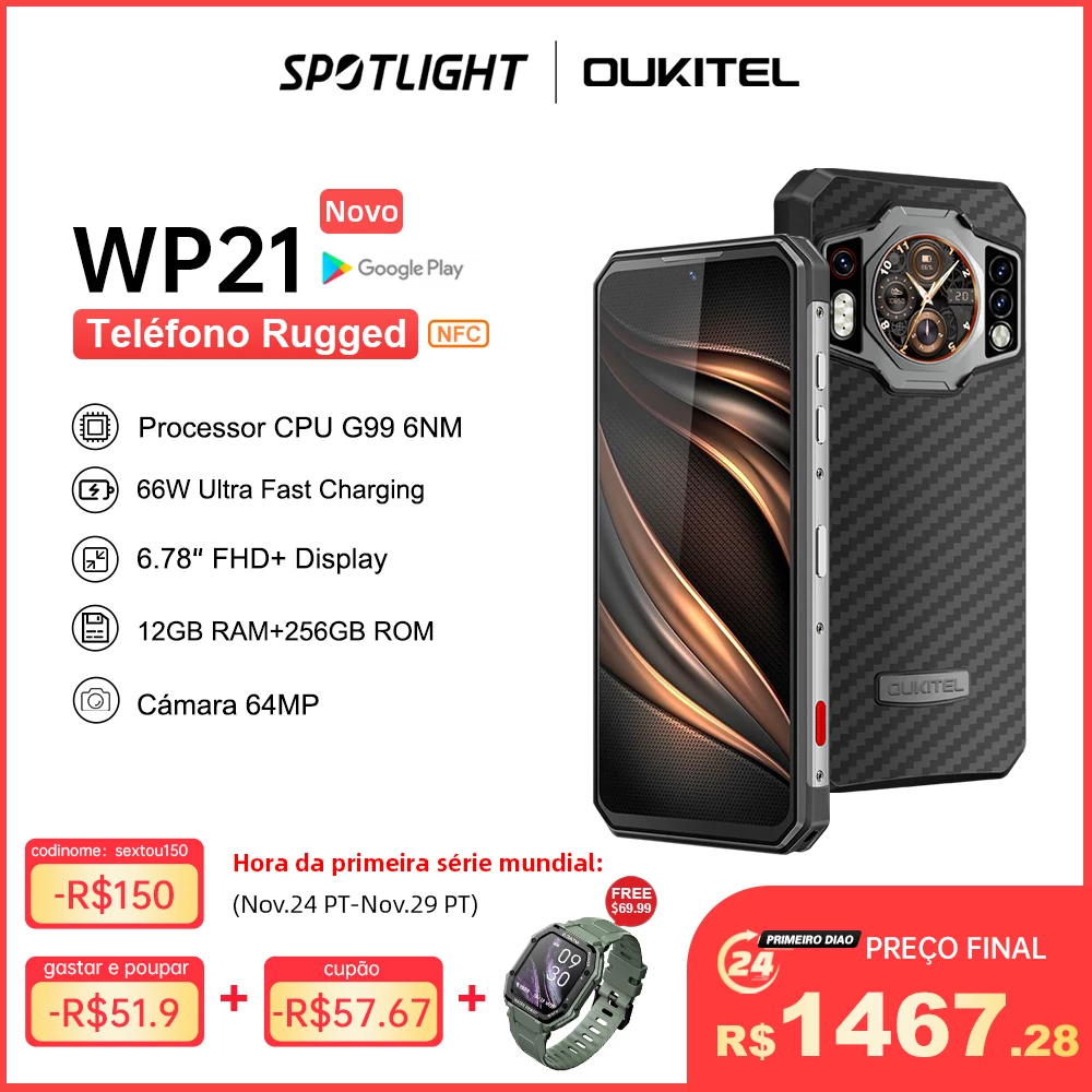Oukitel WP21 wytrzymały noktowizyjny smartfon