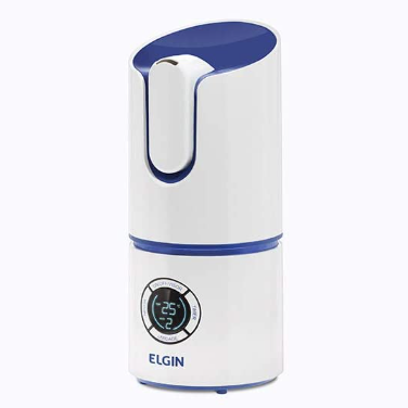 Umidificador Digital Inteligente, 2.5l, Bivolt, Branco e azul, Elgin