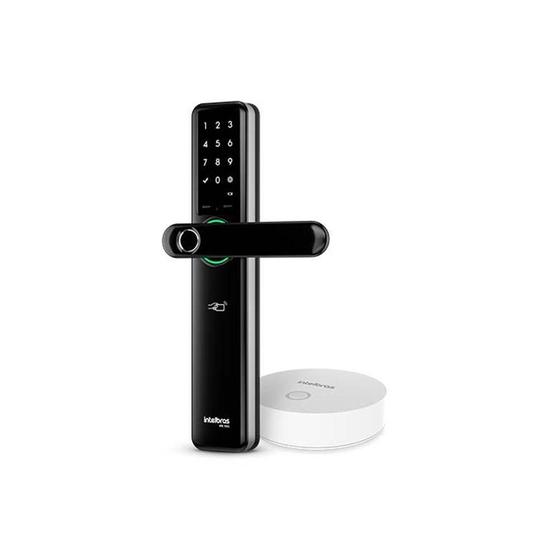 Fechadura Smart de Embutir com Maçaneta + Hub Compatível com Alexa IFR 7000+ Preto Intelbras