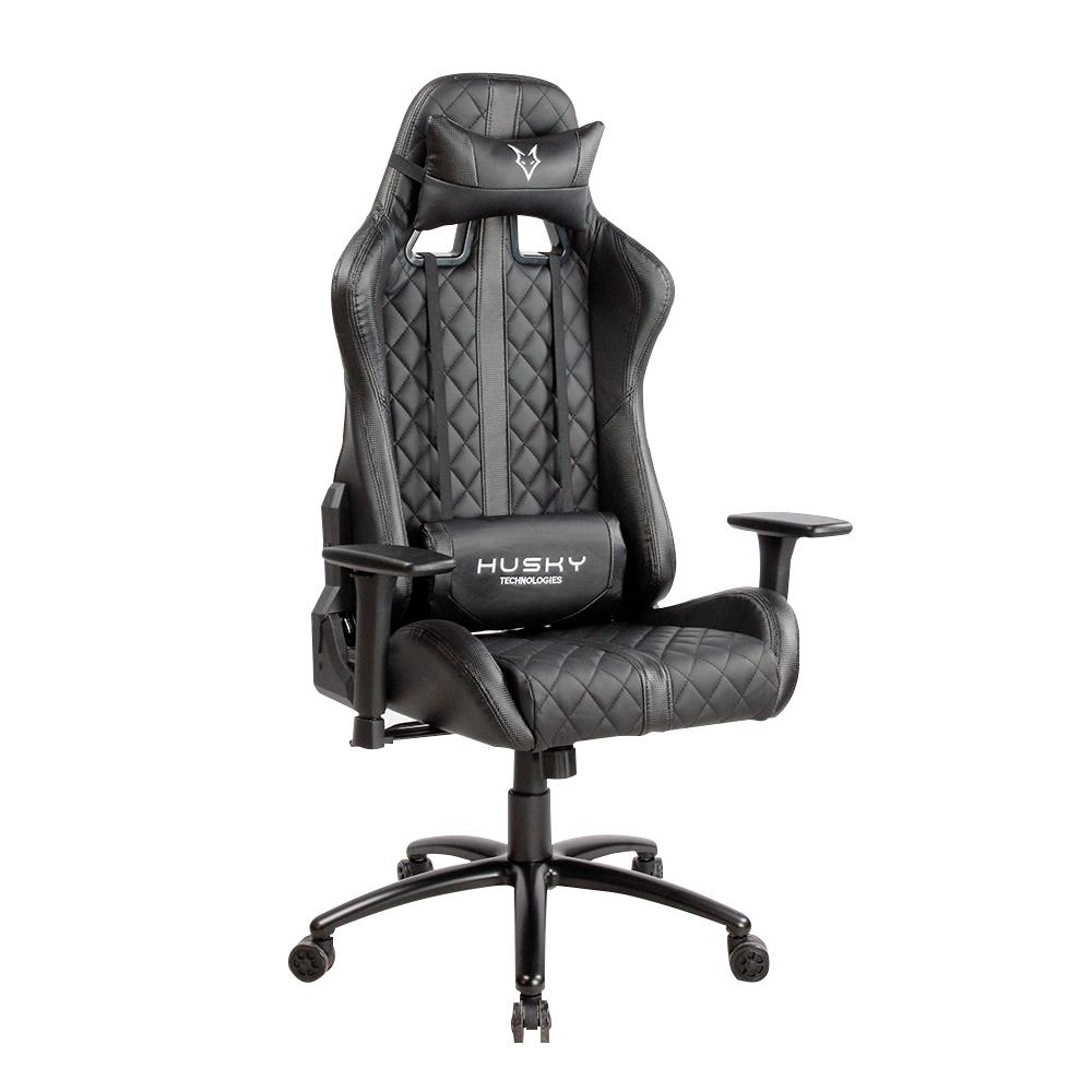 Cadeira Gamer Husky Gaming Hailstorm Preto Com Almofadas Reclinável Descanso de Braço 2D – HHA-BK