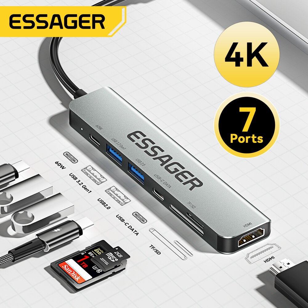 HUB USB 7 em 1 – Essager