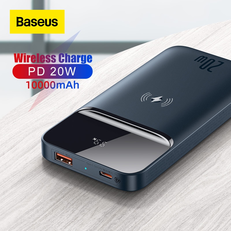 Power Bank Magsafe Com Carregamento Sem Fio + Cabo USB C 0.5m 10000mAh 20W | BASEUS