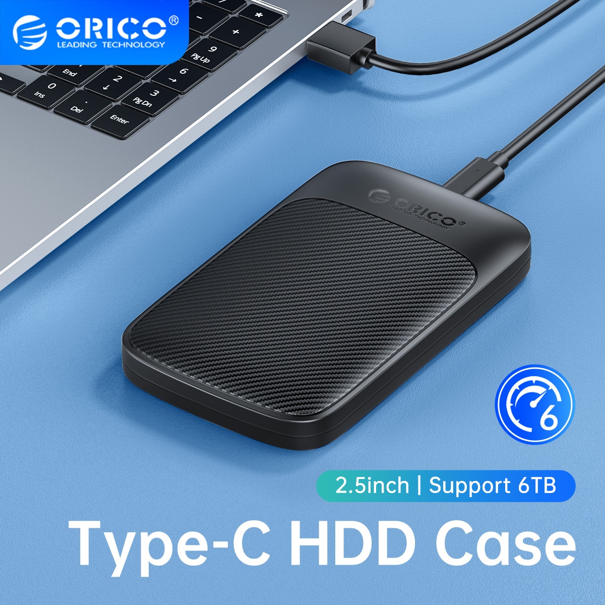 Case de SSD Orico Sata HDD USB-C para USB-A 6GBps