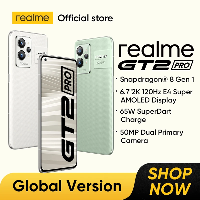 Smartphone Realme GT 2 Pro 5G 256GB 12GB RAM 6,7” – Versão Global