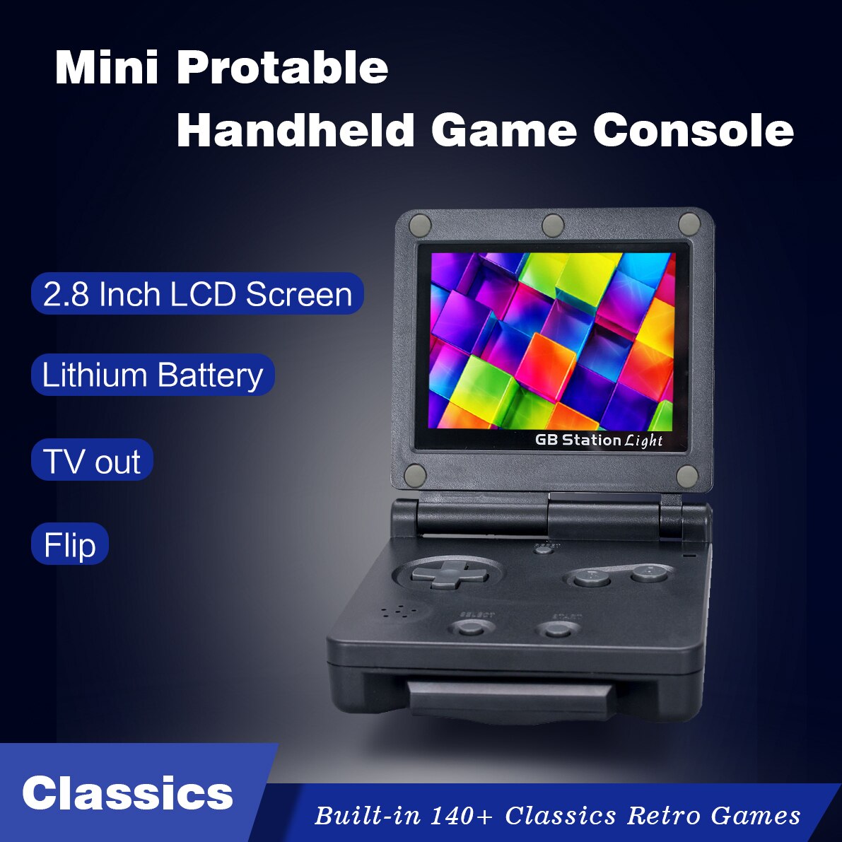 Mini Console Retrô 200-8bit 2,8″ – Wolsen