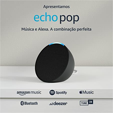 (2 Unidades) Echo Pop | Smart speaker compacto com som envolvente e Alexa