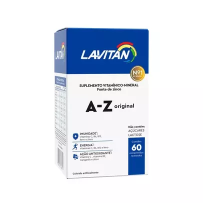Suplemento Vitamínico-Mineral Lavitan A-Z Original – 60 Comprimidos