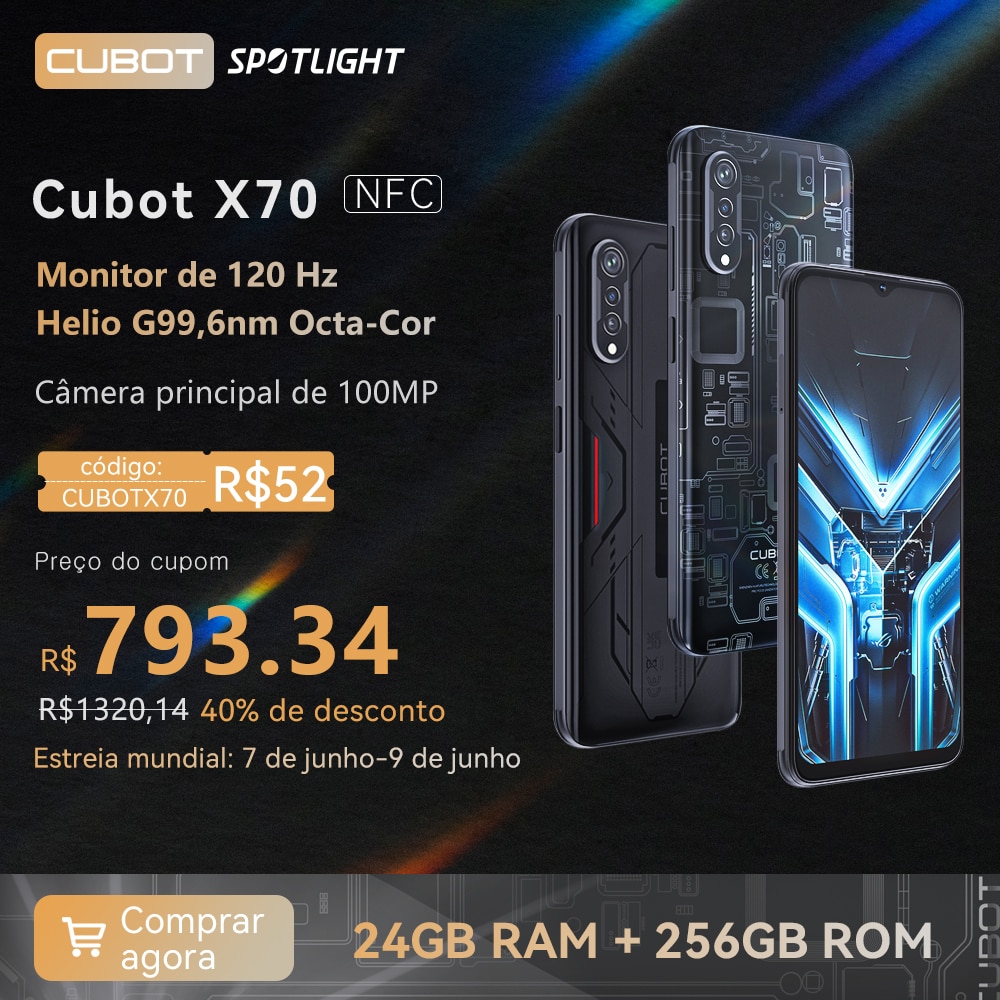 Smartphone Cubot X70 – 12gb+256gb
