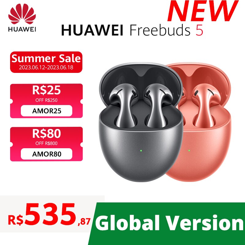Fone de Ouvido Huawei Freebuds 5 TWS Bluetooth
