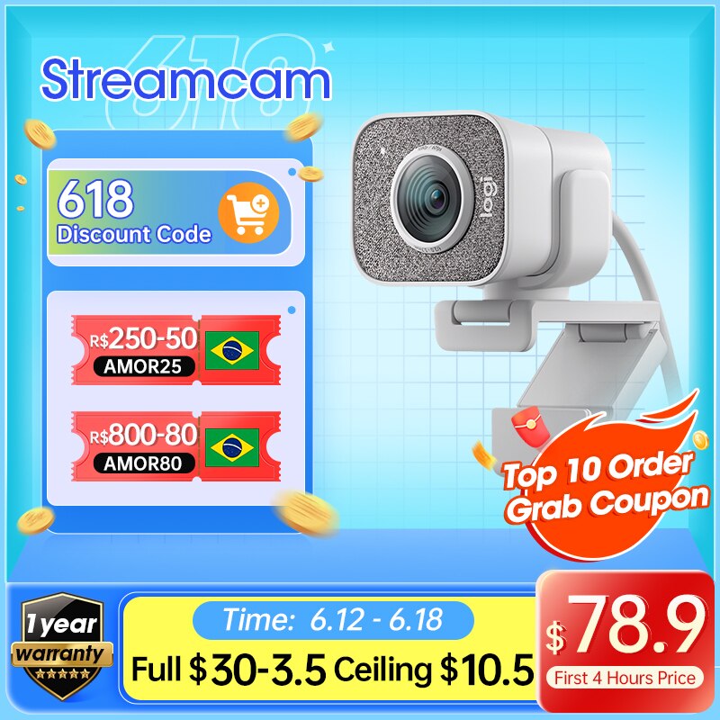 Webcam Logitech StreamCam 1080p 60fps