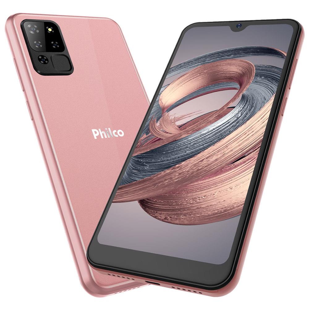 Smartphone Philco Hit P8 Rosé Gold 32GB, 3GB RAM, Tela 6” HD+, Câmera Traseira Android 11 e Processador Octa-Core