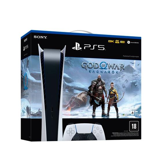 Console Playstation 5 Digital 825GB + Jogo God Of War: Ragnarok – SONY