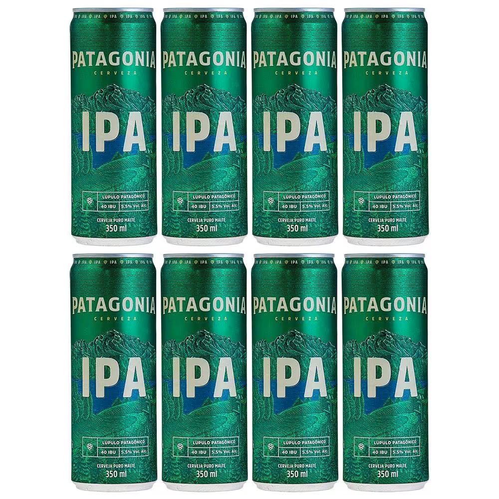Cerveja Patagonia IPA Lata Sleek 350ml – 8 Unidades