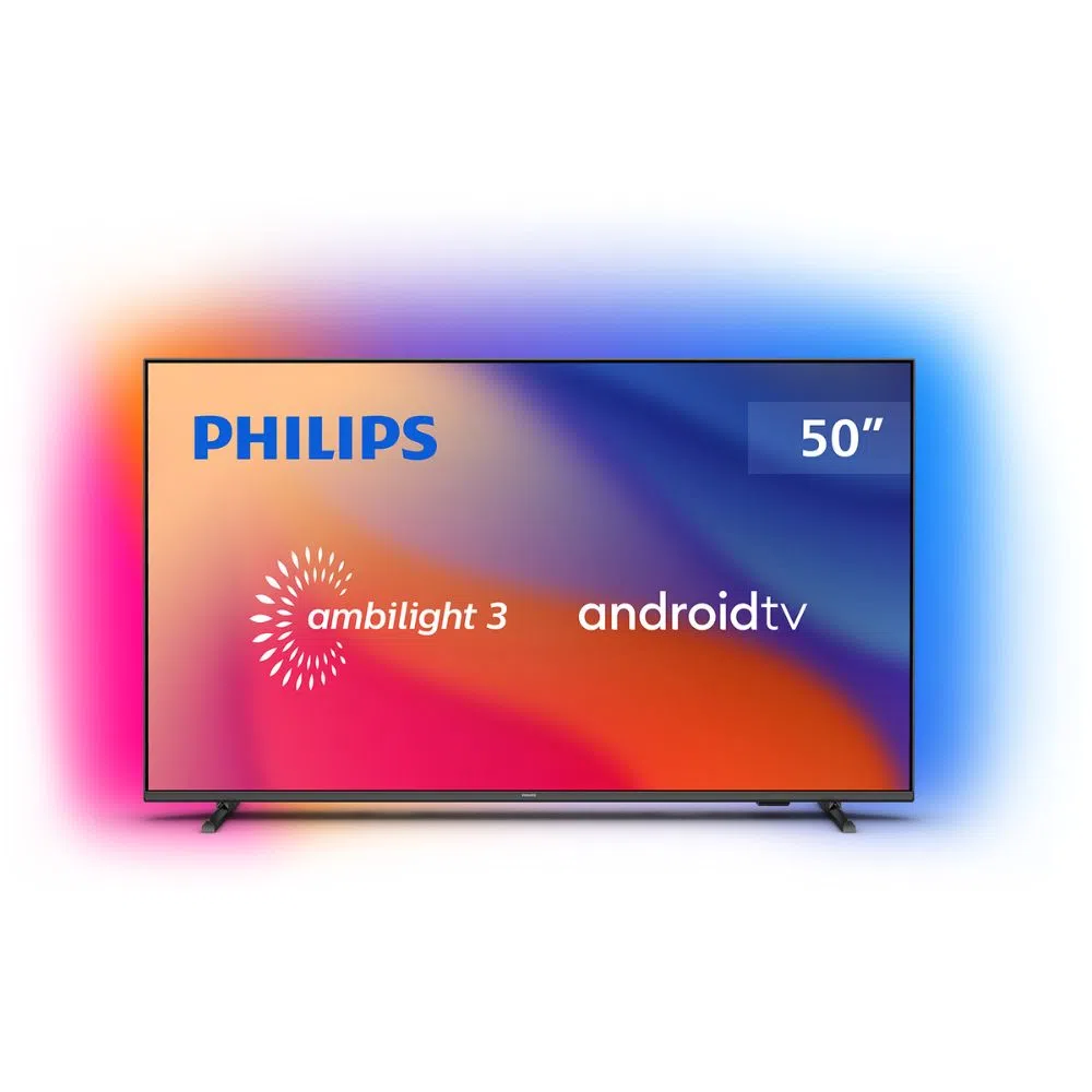 PHILIPS Smart TV 50″ 4K Android Ambilight 50PUG7907/78, Google Assistant, Comando de Voz, Dolby Vision/Atmos, VRR/ALLM, Bluetooth 5.0, 4 HDMI