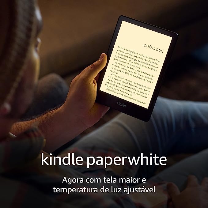 Kindle Paperwhite 16 GB: tela de 6,8”, temperatura de luz ajustável e bateria de longa duração  [C. Visa]