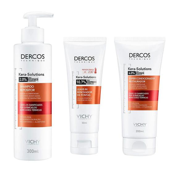 Vichy Dercos Kera Solutions Kit – Shampoo + Condicionador + Leave In