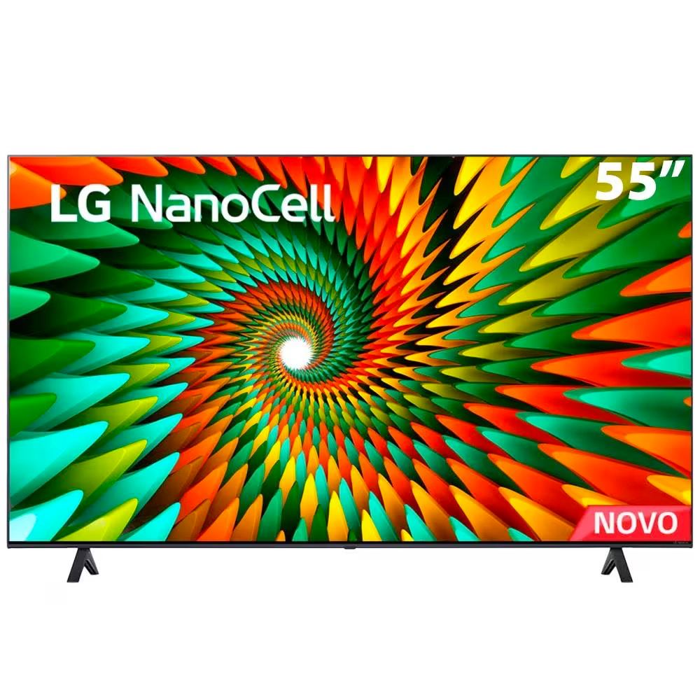 Smart TV 55″ 4K LG NanoCell 55NANO77SRA Bluetooth, ThinQ AI, Alexa, Google Assistente, Airplay, 3 HDMIs