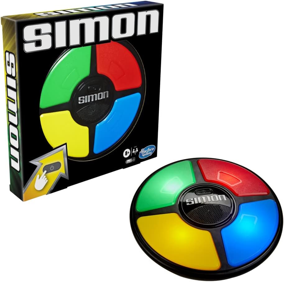 Hasbro Gaming Jogo Simon Clássico – E9383 -, Azul, amarelo, vermelho e verde