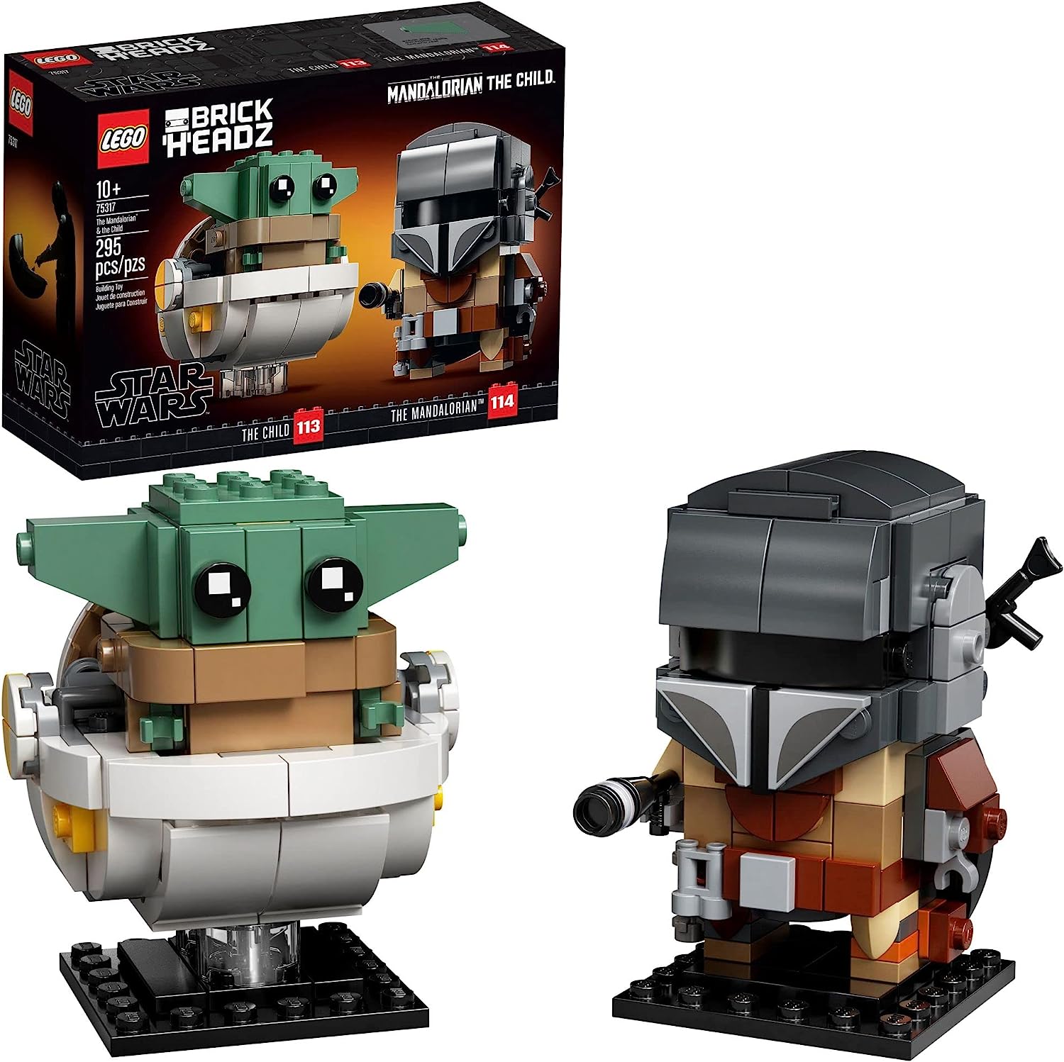 75317 LEGO® BrickHeadz™ Star Wars™ O Mandaloriano e A Criança, Kit de Construção (295 peças)
