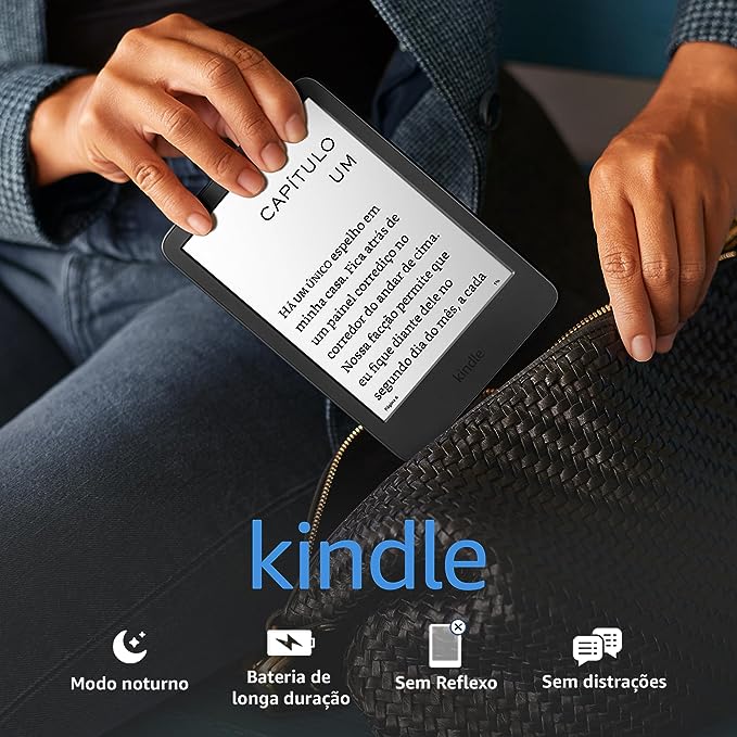 Novo Kindle 11ª Geração (lançamento 2022) – Mais leve, com resolução de 300 ppi e o dobro de armazenamento – Cor Preta