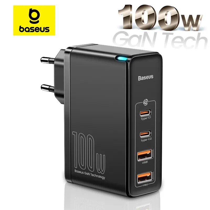 Carregador BASEUS 100W + Cabo USB-C 100W
