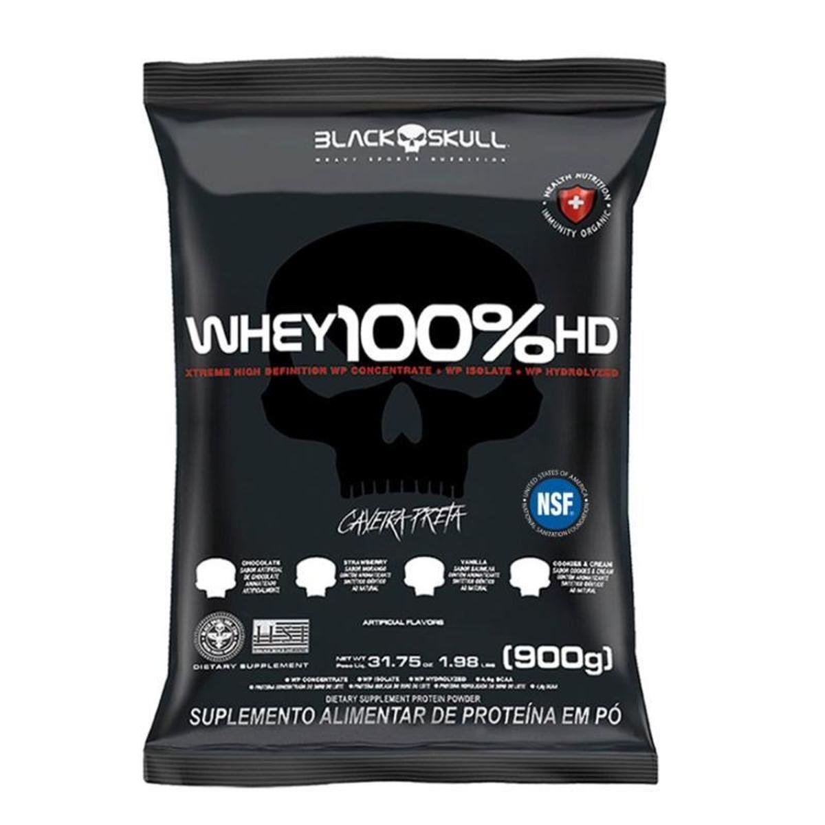 Whey 100% Hd 900g – Wpc+wpi+wph – Black Skull