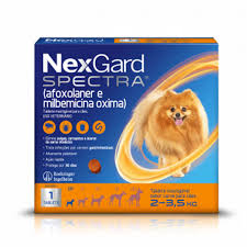 Nexgard Spectra Antipulgas e Carrapatos para Cães de 2 a 3,5kg, Marrom